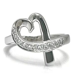 Tiffany & Co. Paloma Picasso Loving Heart 18K White Gold Diamond Ring